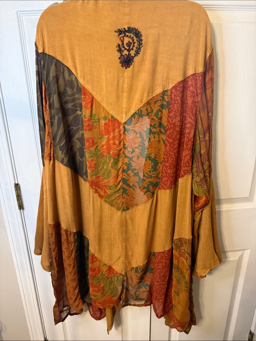 Young Threads Mustard Patchwork Boho Duster/ Kimono - Picture 5 of 6